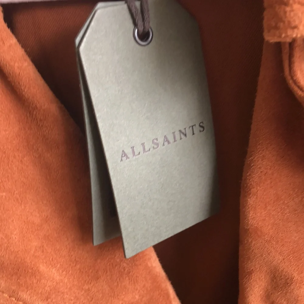 All Saints Elora Suede Biker Jacket (Size 10) NWT - Picture 5 of 13